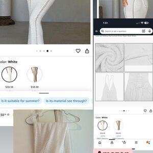 White Crochet Knit Pants